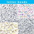 1400pcs Letter Beads Kit, 4x7 mm Acrylic Round Alphabet Beads Number Beads Heart Beads for Jewelry and Bracelet Making, in 28 Grid Box (White and ...