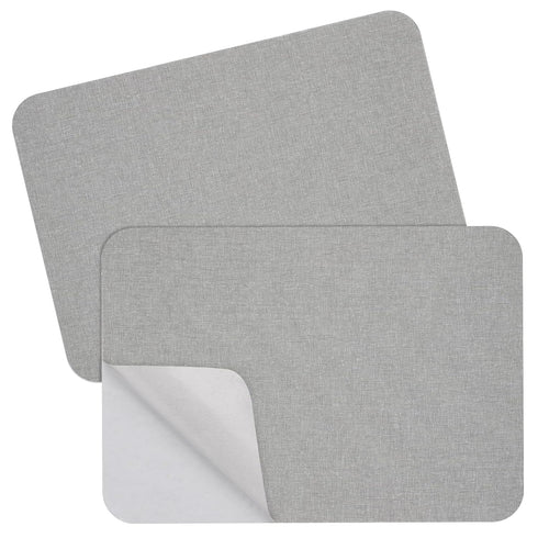 2pcs Iron On Patches for Clothes Jeans Grey Canvas Fabric Linen Adhesive Patch Repair Kit Repair Tape Vinyl Patch Kit for Sofa Tent Trampoline Boa...