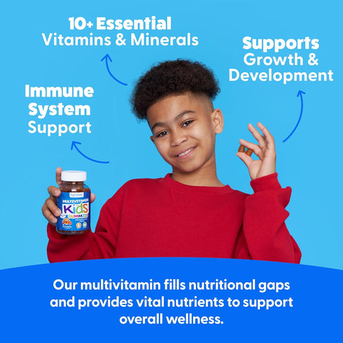 Feel Great Kids Multivitamin Gummies | Citrus & Strawberry Flavored Vitamins for Kids | Multivitamin Gummies with Vitamin D for Bone, Muscle & Imm...