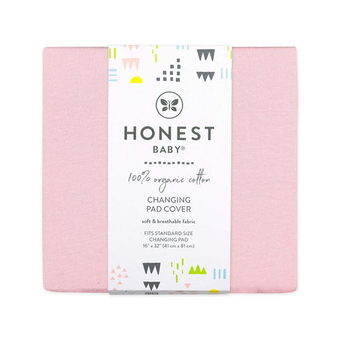 HonestBaby unisex baby Organic Cotton Changing Pad Cover and Toddler Sleepers, Light Pink, One Size US...