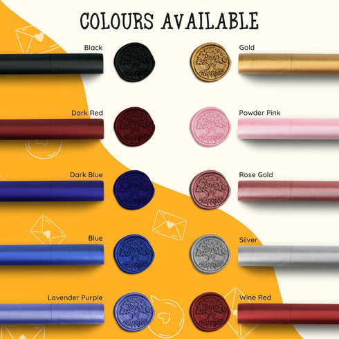 Artellius Premium Sealing Wax Sticks (Bulk 30 Pack) Wax Seal Glue Gun Sticks, Envelope Seal Wax for Stamp Seals - Perfect Wax Seal Sticks for Craf...