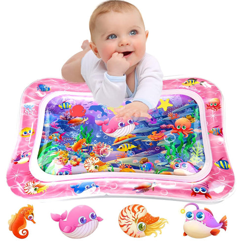 Infinno Tummy Time Mat Premium Baby Water Play Mat for Infants and Toddlers Baby Toys for 3 to 24 Months, Strengthen Your Baby's Muscles, Pink The...