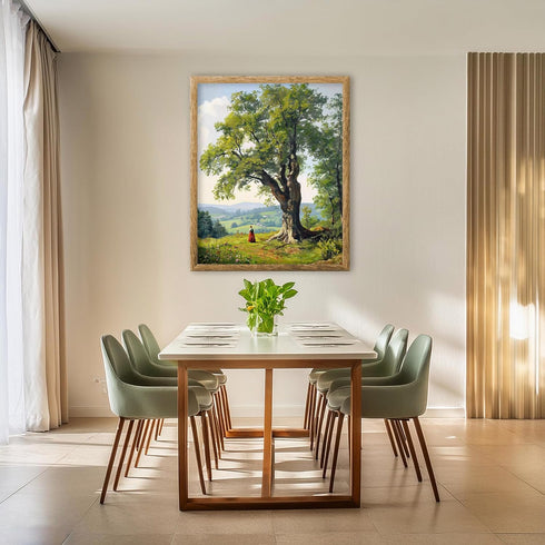 Posterizer 1 pcs-serene countryside scene in oil painting style 1-Collectibles & Fine Art-Landscape & Nature Art- Gift for Men Women Entrepreneur ...