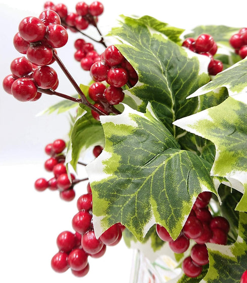 M2cbridge Pack of 6 Christmas Red Berries Artificial Holiday Floral Picks Ornaments...