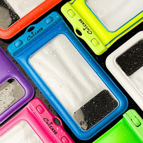 CaliCase Universal Waterproof Floating Phone Pouch - IPX8 Waterproof Floating Phone Case with Lanyard for iPhone X-15/ S20-S24/ Pixel 1-8 - Pink G...