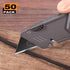 50-Pack Utility Knife Blades, Blackened SK-2 Razor Blades for Box Cutter Utility Knife, Never Rust Design, Extra Durable...