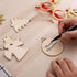 50 Pcs Unfinished Paintable Blank Wooden Christmas Festival Decoration Ornaments, Xmas Tree Hanging Wood Slices for Kids DIY Art Crafts, 5 Designs...