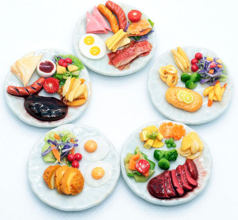 Lovely Mixed 5 Assorted Dollhouse Miniature Food,Tiny Food for Collectibles...