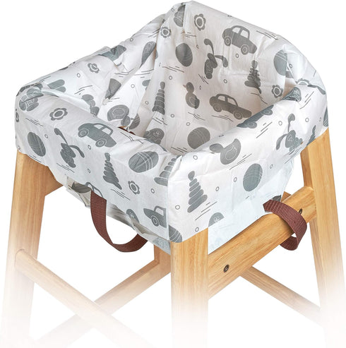 Disposable High Chair Covers for Restaurant and Home 10 Pack for Baby Kids Toddlers to Protect Against Germs and Messy Meals...