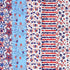American Flag Fabric Squares 20x20 Inch, 5PCS 4th of July Fabric Red Blue White Star Stripe Flag Balloon Love Patchwork Sewing for DIY Crafts Supp...