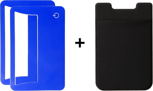 Portable Card Sized Magnifiers Built-in LED Can Stick on Smart Phone Father's Mother's Gifts - 2 Packs...