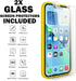 CellEver for iPhone 13 Mini Case with 2-Pack Screen Protectors, Heavy-Duty Silicone, Shockproof Rubber Phone Cover, Soft Anti-Scratch Microfiber I...