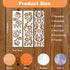 12 Pieces Stencils for Painting, Reusable Border Leaf Stencil, Furniture Cake Decorative Stencils for Wood Wall DIY Art Craft Canvas Fabric Home D...