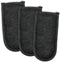 DII Basic Terry Collection Quilted 100% Cotton, Pan Handle, Black, 3 Piece...