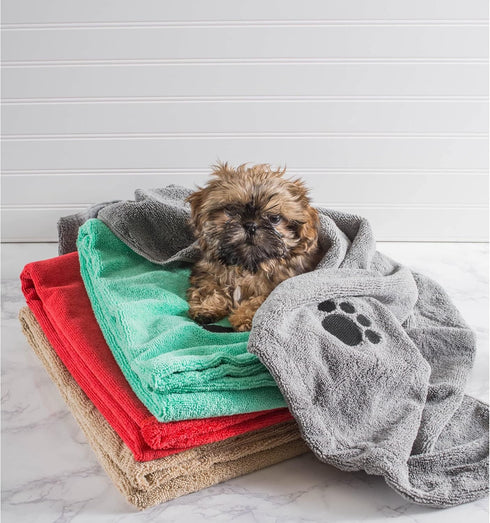 Microfiber Pet Towel - Dog Towel Super Absorbent Large Microfiber Drying Bath Towel for Dogs & Cats, 40x20 inches, Quick Drying, Lightweight Dog B...