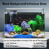 Fish Tank Aquarium Background - Black, Electrostatic Adhesion, Glue-Free, Easy Installation, Traceless Removal, Size 15.7 X 39 Inch...