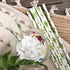 Cactus Themed Paper Straws - Green White Succulents - 50 Pack...