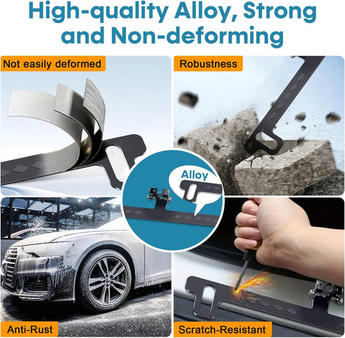 License Plate Bracket for Rear Camera: Universal Rear View Mirror Camera Mount for License Plate - Metal Rust-Proof Backup Camera Bracket for Carp...