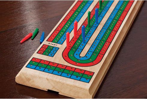 Mainstreet Classics Traditional Wooden Cribbage Board Game Set...