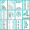 12 Pieces Large Mandala Stencil Reusable Mandala Painting Templates 8.3 x 11.7 Inch Floral Design Drawing Craft Stencil for DIY Wall, Tile, Furnit...
