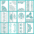 12 Pieces Large Mandala Stencil Reusable Mandala Painting Templates 8.3 x 11.7 Inch Floral Design Drawing Craft Stencil for DIY Wall, Tile, Furnit...