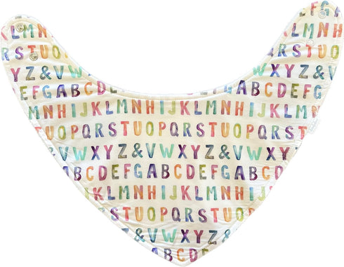 Baby Bib for Drooling and Teething with Pacifier or Teething Toy Attachment - ABC I Love You...
