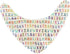 Baby Bib for Drooling and Teething with Pacifier or Teething Toy Attachment - ABC I Love You...