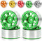 RC-Hub 4Pcs Aluminum Alloy 1.0" Micro Beadlock Wheels for 1/24 Axial SCX24 90081 AXI00001 AXI00002 RC Crawler Car (Green)...