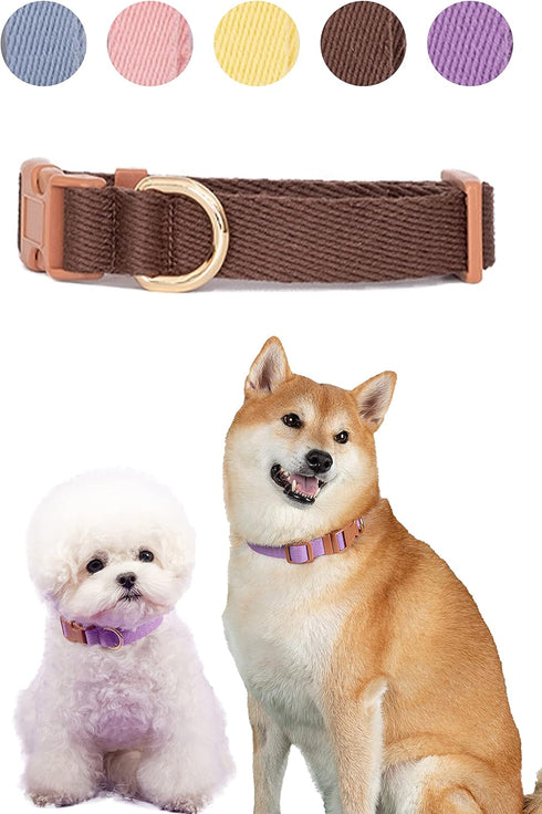 Adjustable No Pull Dog Collars for Medium Dogs Female Cute Brown Dog Collars for Medium Dogs Strong Medium Dog Collar Training Collar for Dogs Pup...