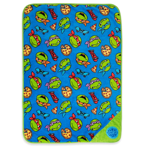 Teenage Mutant Ninja Turtles Musical Warm, Plush, Throw Blanket - Extra Cozy and Comfy for Your Toddler, Blue...