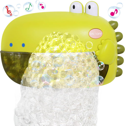 Grechi Dinosaur Bath Toys,Baby Bath Toys for The Baby Bathtub,Toddler Bath Toys Automatic Bubble Machine,Plays 12 Children’s Songs,Bath Toy Makes ...
