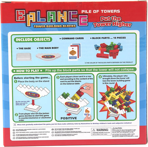 iYuePeng Board Games for Kids & Adults Tetra Tower Balance Stacking Toys Perfect for Family Games, Parties, Travel...