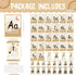 46 Pcs Boho Bulletin Board Decorations Letters Alphabet Boho Wood Grain Rainbow ABC Number 1-20 Cards Alphabet Line Cutouts Poster Classroom Wall ...