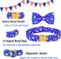 Dog Collar Bow Tie Blue Popsicle Star Dog Collar Girls with Safety Metal Buckle Adjustable Puppy Collars for Small Medium Large Dog (M)...