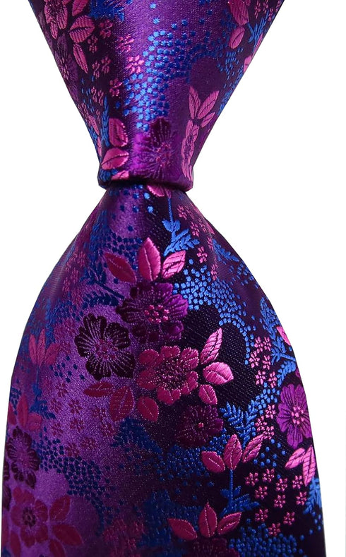 New Classic Floral JACQUARD WOVEN Silk Men's Tie Necktie...