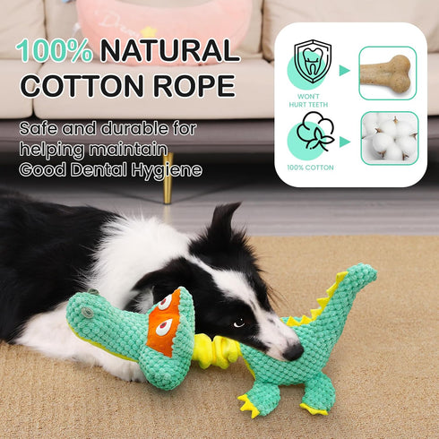 Puppy Toys to Keep Them Busy, Non-Dog Toys for Aggressive Chewers, Squeaky Dog Toys for Small/Medium Dogs, Interactive Dog Toys for Boredom, Tug o...