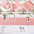 Aneco 4 Pack Satin Table Runner 12 x 108 Inch Long Bright Silk and Smooth Fabric Party Table Runner for Wedding Banquet Party Decoration- Rose Gol...