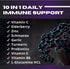 OX NUTRITION 10 in 1 Elderberry, Vitamin C, Zinc, Vitamin E, Vitamin B6, Echinacea, Garlic, Turmeric, L-Glutamine HCL & Lactobacillus Probiotics &...