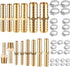 14pcs Brass Hose Barbed Fittings, 3/16" 1/4" 5/16" 3/8" 1/2" 5/8" 1/4" with 26pcs Stainless Steel Hose Clamps, Hose Barb Splicer Mender Connector ...