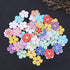FENICAL Wooden Buttons 2cm Colorful Flowers 2 Holes Buttons Sweater Buckles Sewing Craft Scrapbooking DIY Buttons 50 Pcs (Random Color)...