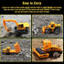 BenRich 6 Pcs Mini Die Cast Car Set 1/64 Scale Alloy Construction Trucks - Dump Truck, Excavator, Forklift, Road Roller, Bulldozer, Mixer Truck - ...