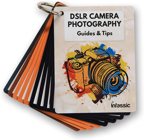 DSLR Camera Photography Cheat Sheet Cards - Photography Accessories for Canon, Nikon, Sony - Quick Reference Flashcards for Photographers - Exposu...