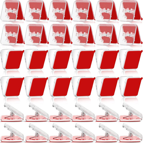 Jetec Self Adhesive Clips, Wall Clips, Shower Curtain Clips, Photo Clips for Paper Flag Hanger Double-Sided Adhesive Spring Clips for Teachers, Po...