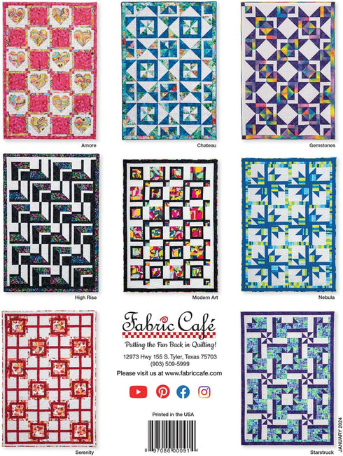 Fabric Cafe Go Bold with 3-Yard Quilts Pattern Booklet...