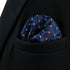 S&W SHLAX&WING Pocket Squares for Men Navy with Orange Dots for Men Suit 12×12...