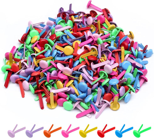 LifCratms 300Pcs Paper Fasteners Brads, Multicolored Mini Split Pins Pastel Metal Round Brads Fasteners for DIY Crafts Projects Scrapbooking Card ...