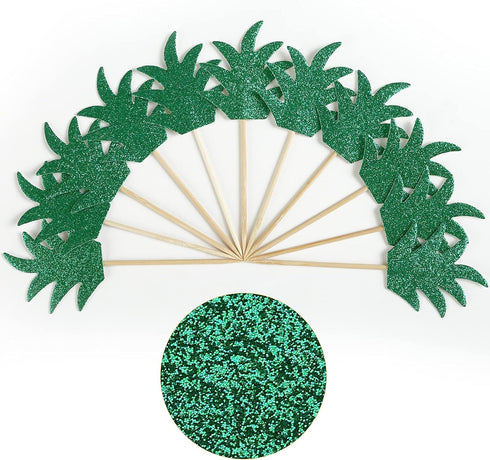 48PCS Pineapple Cupcake Donut Cake Toppers, Pineapple Cute Cupcake Picks for Summer Tropical Hawaiian Party Cake Decorations...