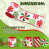 Whaline 6 Rolls Christmas Wired Edge Ribbon Candy Wired Ribbon Peppermint Candy Canes Swirl Craft Ribbon Red Green Glitter Dot Merry Christmas Dec...