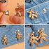 TOOVREN Cute Bear Button Pins for Jeans, No Sew and No Tools Instant Pant Waist Tightener, Adjustable for Loose Jeans 4 Sets Jeans Button Replacem...