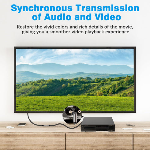 RCA Audio Extension Cable (2 Pack), 90 Degree RCA Male to Female Lead Cable, Digital Coaxial Audio Cable for Home Theater, HDTV, DVD, Amplifiers, ...